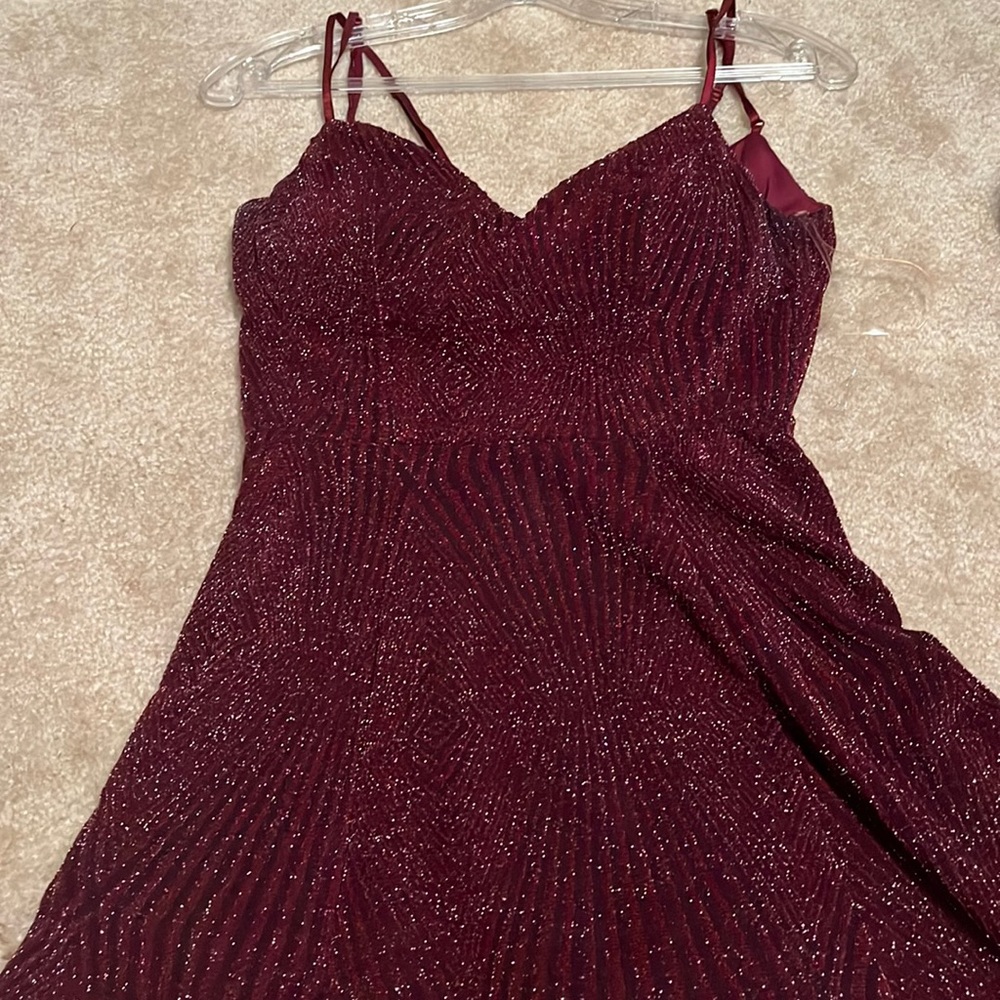 Maroon and SPARKLY dress (great for dances or homecoming)